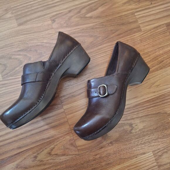 Dansko Womens Leather Clogs Academia Preppy Classic Boho Comfort 39 / 8.5 - 9 US - Picture 4 of 15